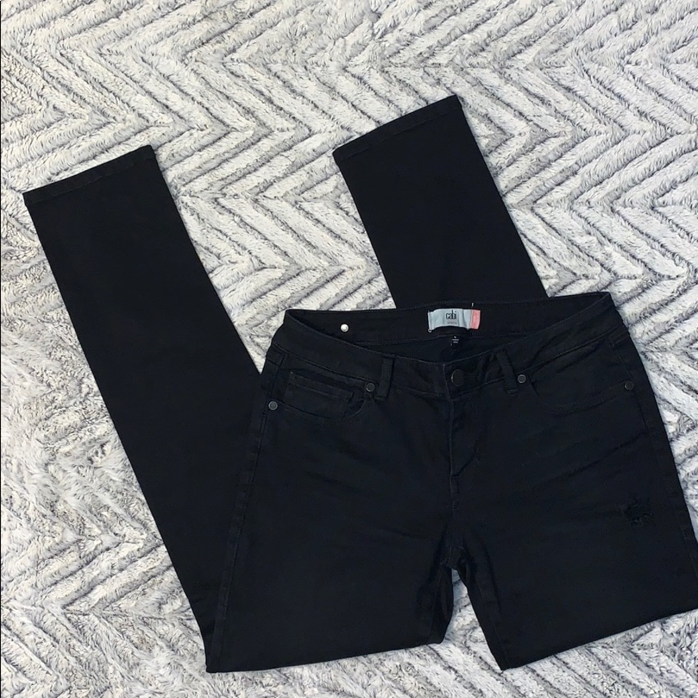 CAbi Slim Boyfriend Distressed Back jeans- size 4